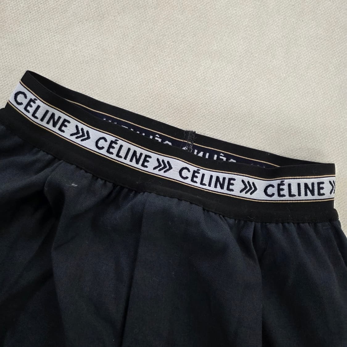 [실측확인] 고급 여성 셀린느로고 밴딩 와이드 팬츠 1229J 상품이미지2