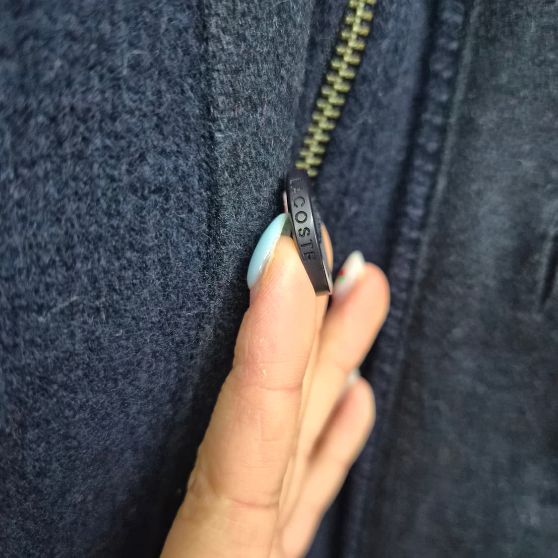 라코스테 네이비 니트 집업 남녀공용 M 상품이미지3