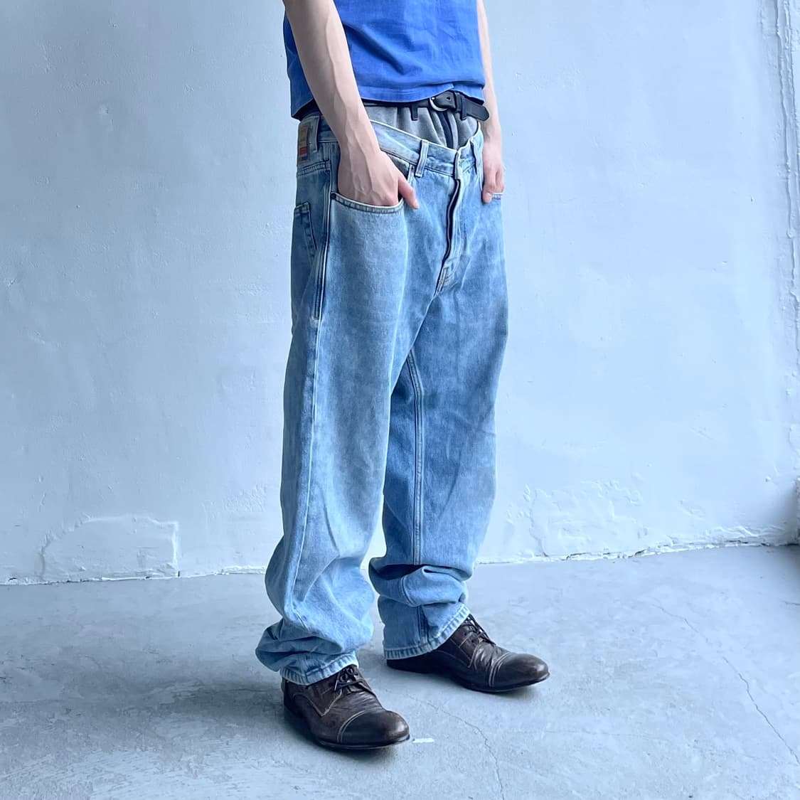 디젤 레이어드 데님 팬츠 상품이미지1