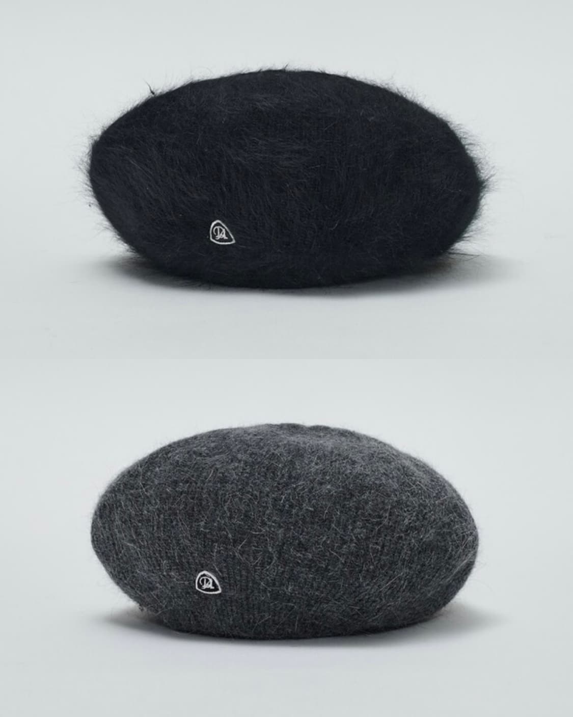 다이애그널 앙고라 베레모 블랙, 그레이 상품이미지1