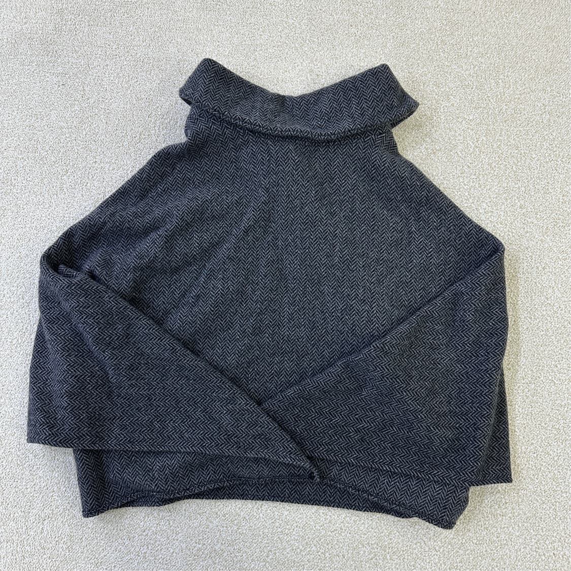 실측확인 로렌랄프로렌 울 헤링본 케이프 0323D 상품이미지3