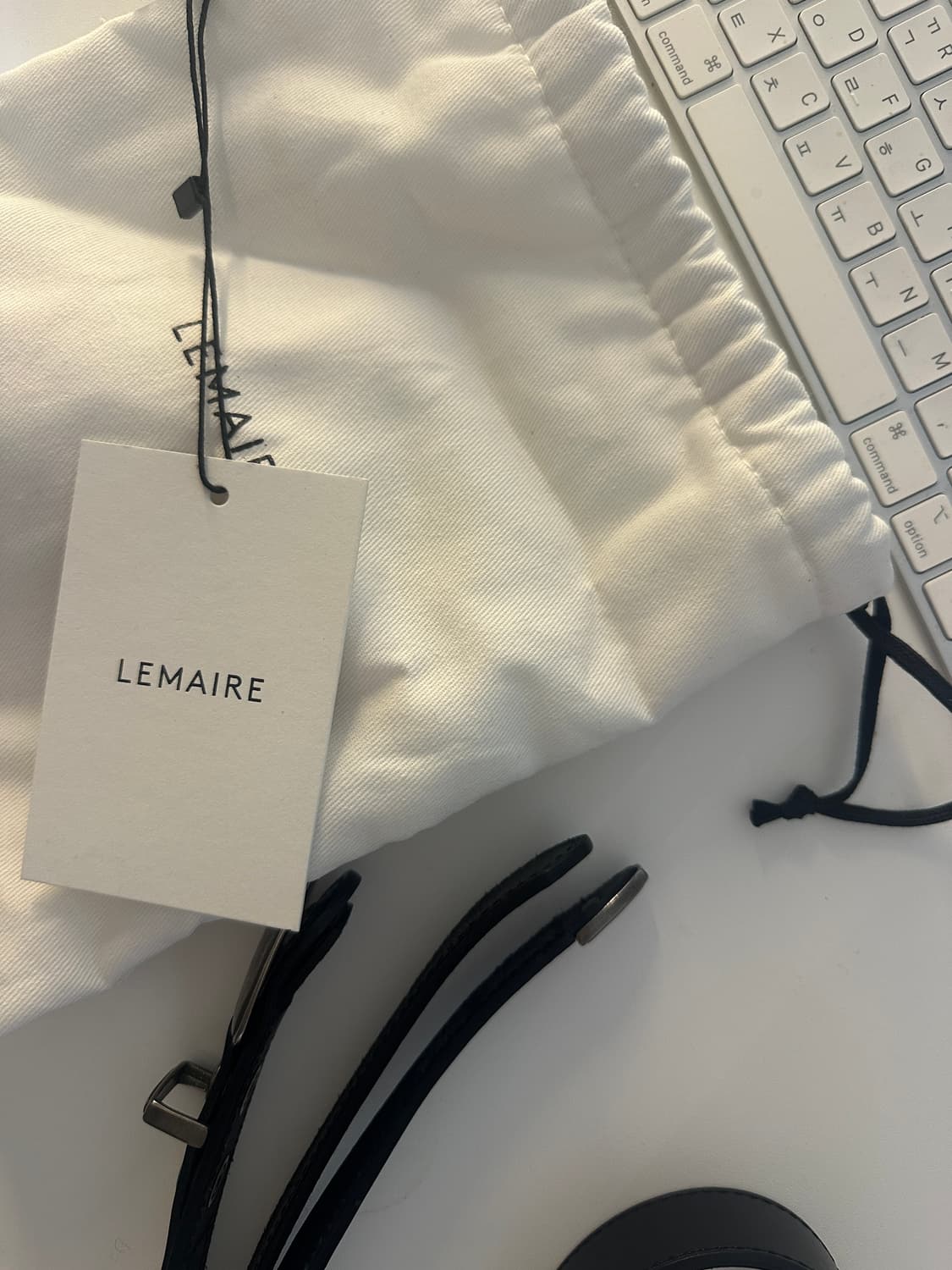 르메르 미니멀 웨스턴 벨트 카우 레더 블랙 85 상품이미지2