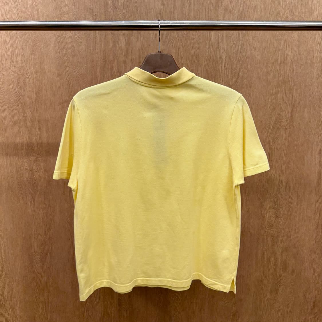 버버리 버버리스 반팔 PK 티셔츠 노바 체크 디테일 슬림핏 옐로우 상품이미지3