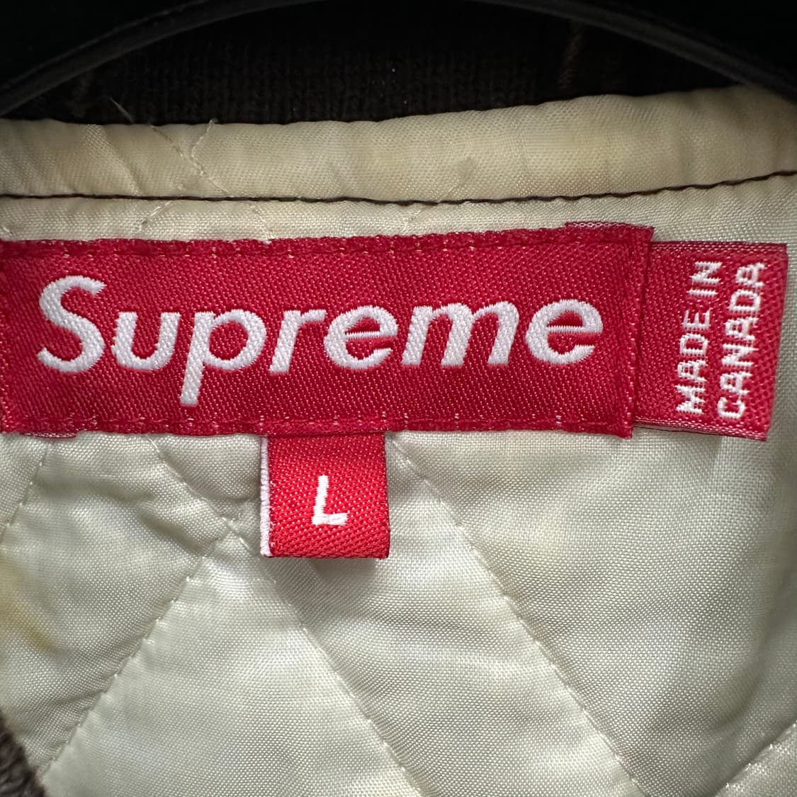 100 슈프림 00's 남자 골덴 코듀로이 바시티 자켓 상품이미지4