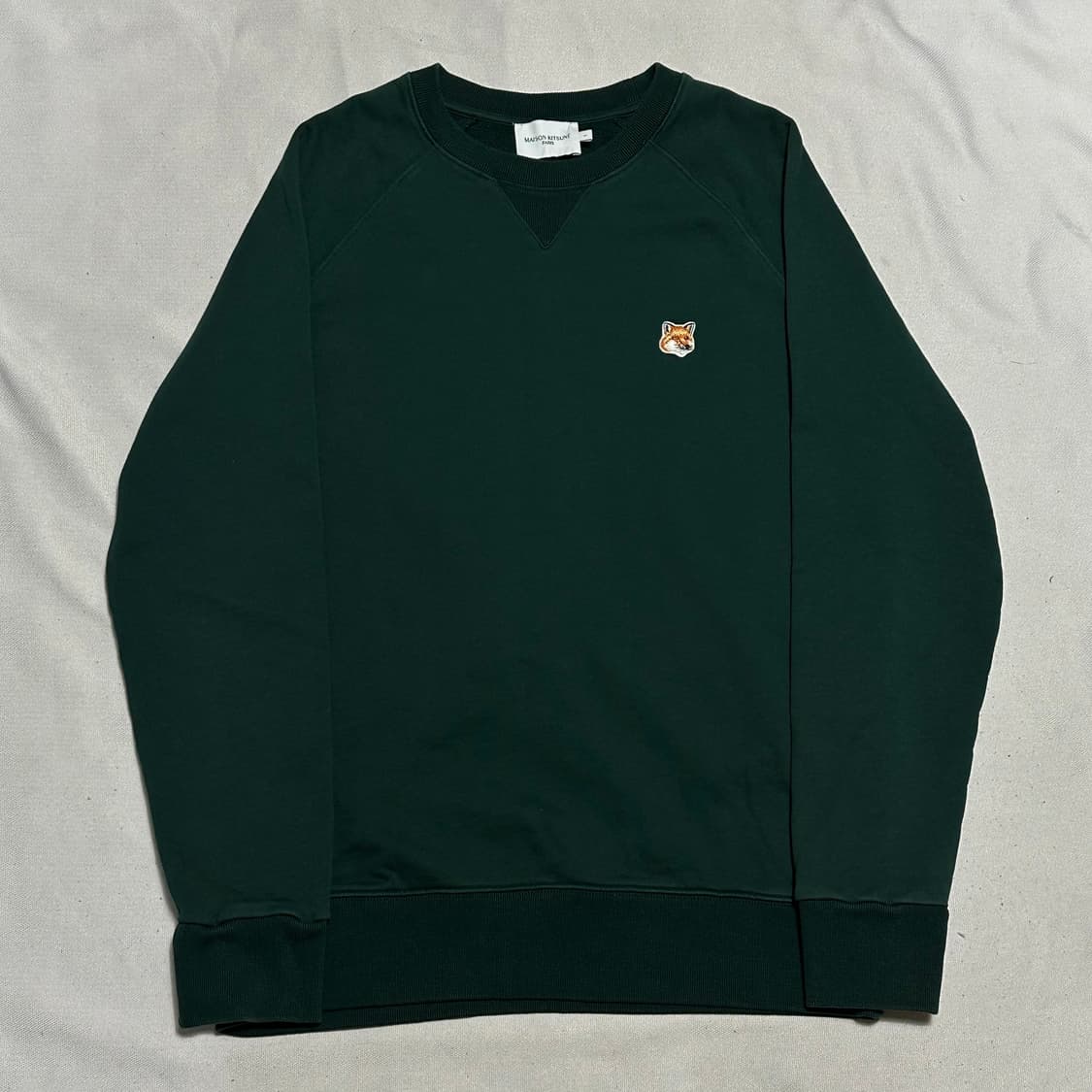 메종키츠네 와펜 로고 그린 맨투맨 상품이미지2