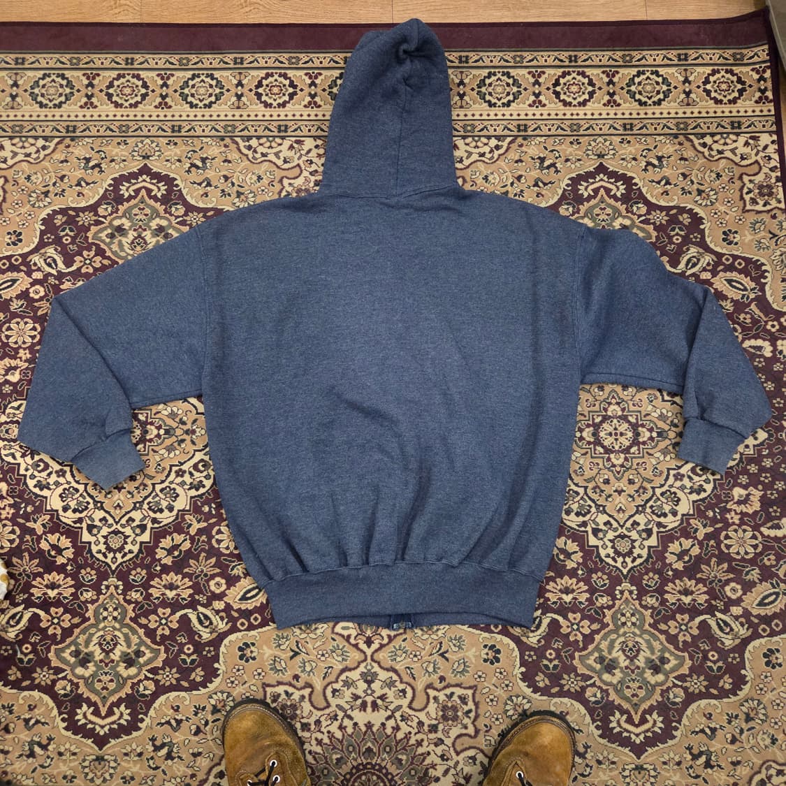 90s 빈티지 러셀 후드집업 네이비 XL 상품이미지2