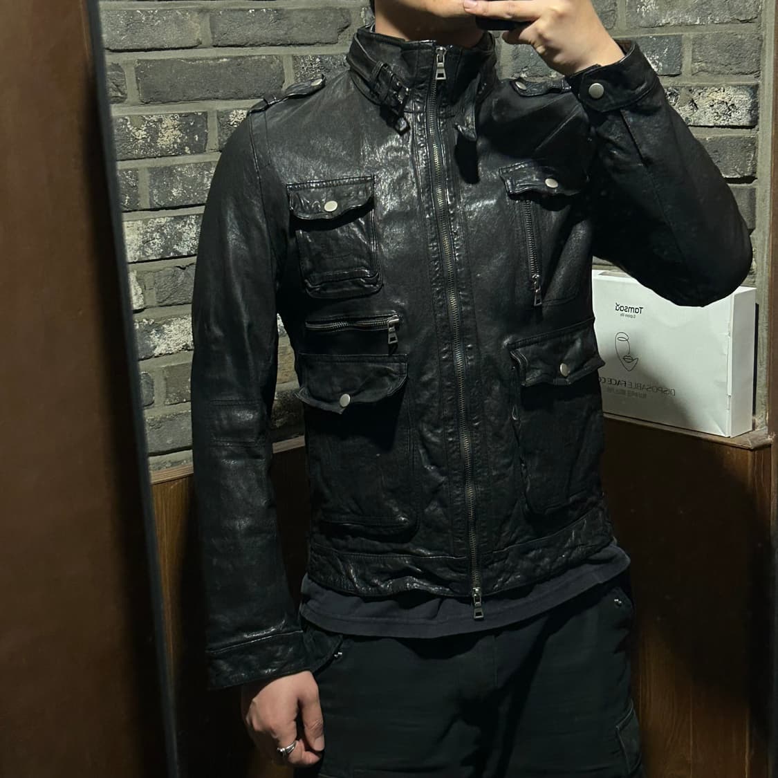 M) 빈티지 멀티포켓 램스킨 레더 양가죽 자켓 상품이미지9
