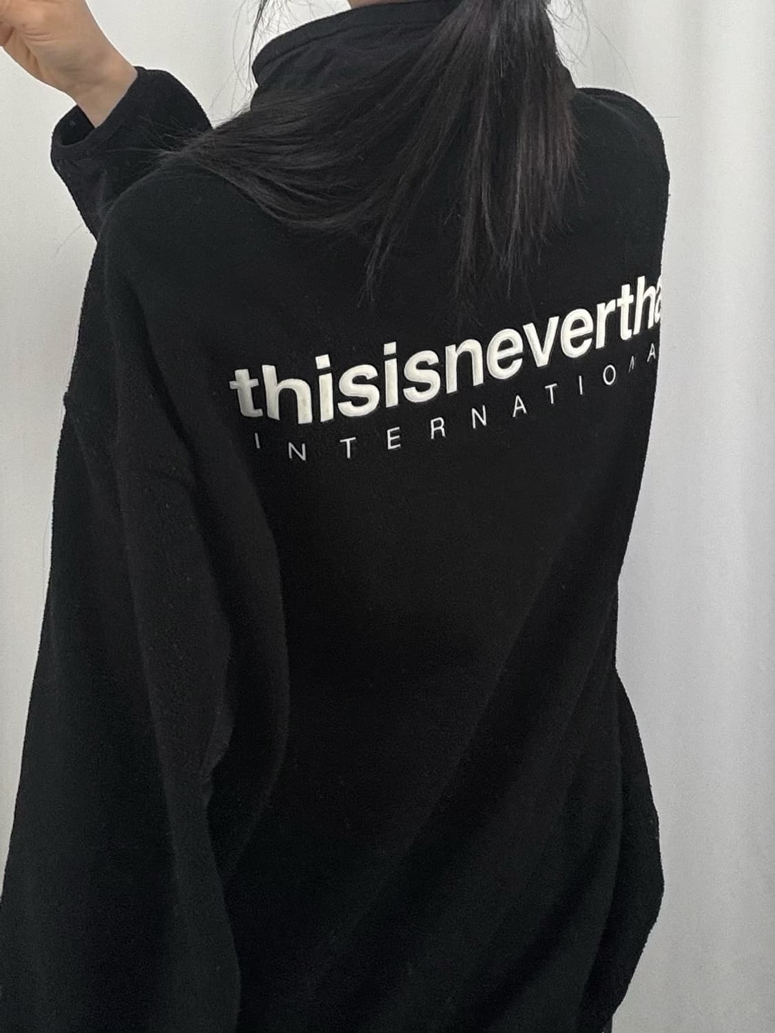 디스이즈네버댓 블랙 플리스 후리스 자켓 상품이미지1