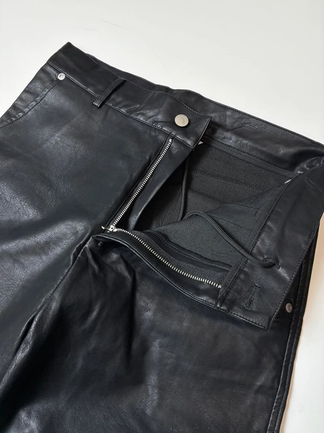 라퍼지스토어 버핑 레더 더블니 와이드 팬츠 PN8235 상품이미지6