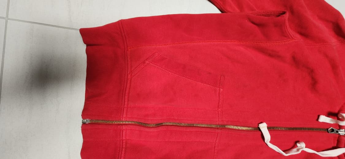 폴로 레드 와플 후드집업 S 상품이미지3