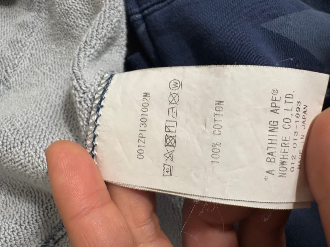 (M) 베이프 스타 샤크 네이비 (인디고) 후드집업 상품이미지7