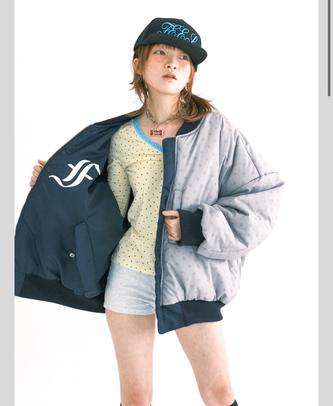 샵페어리 봄버자켓 네이비 상품이미지1