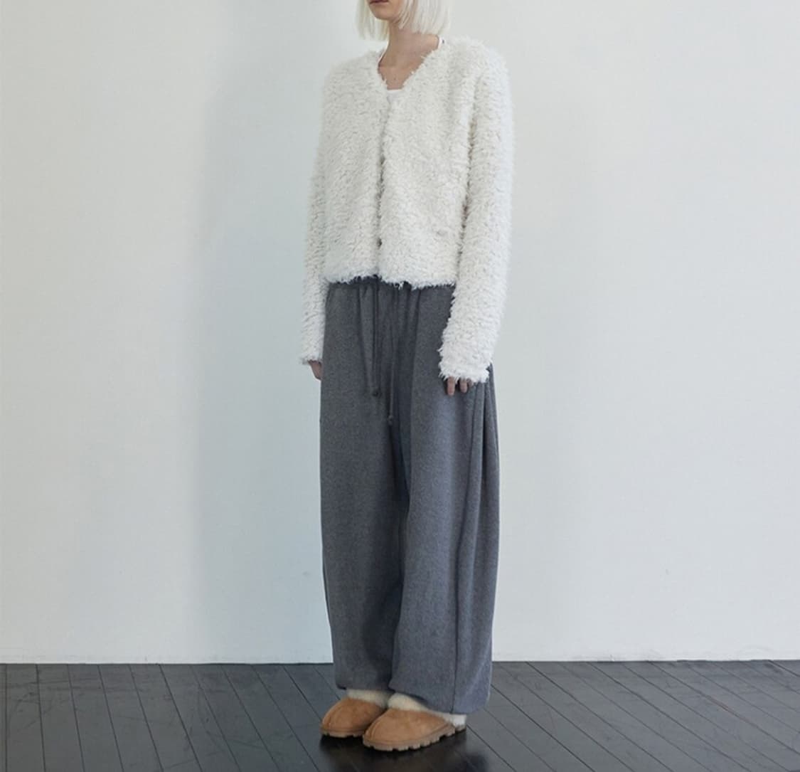 렌세 페이크 쉐어링 퍼 가디건 Free _ 여성 상품이미지1