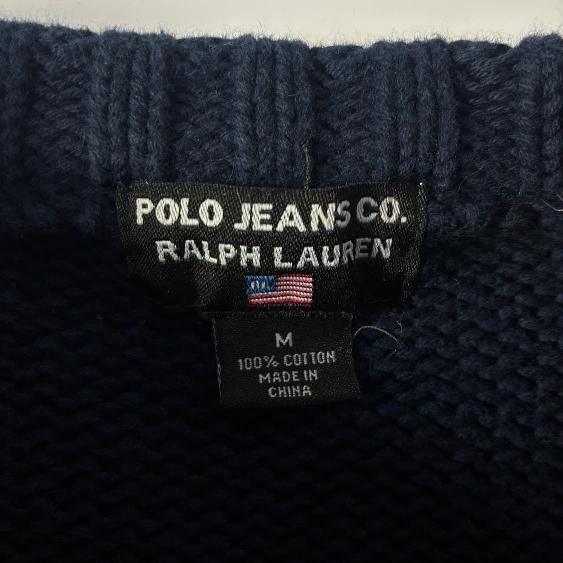 Polo  폴로 진스 컴퍼니 엠브로이드 자수 코튼 네이비 니트  상품이미지5