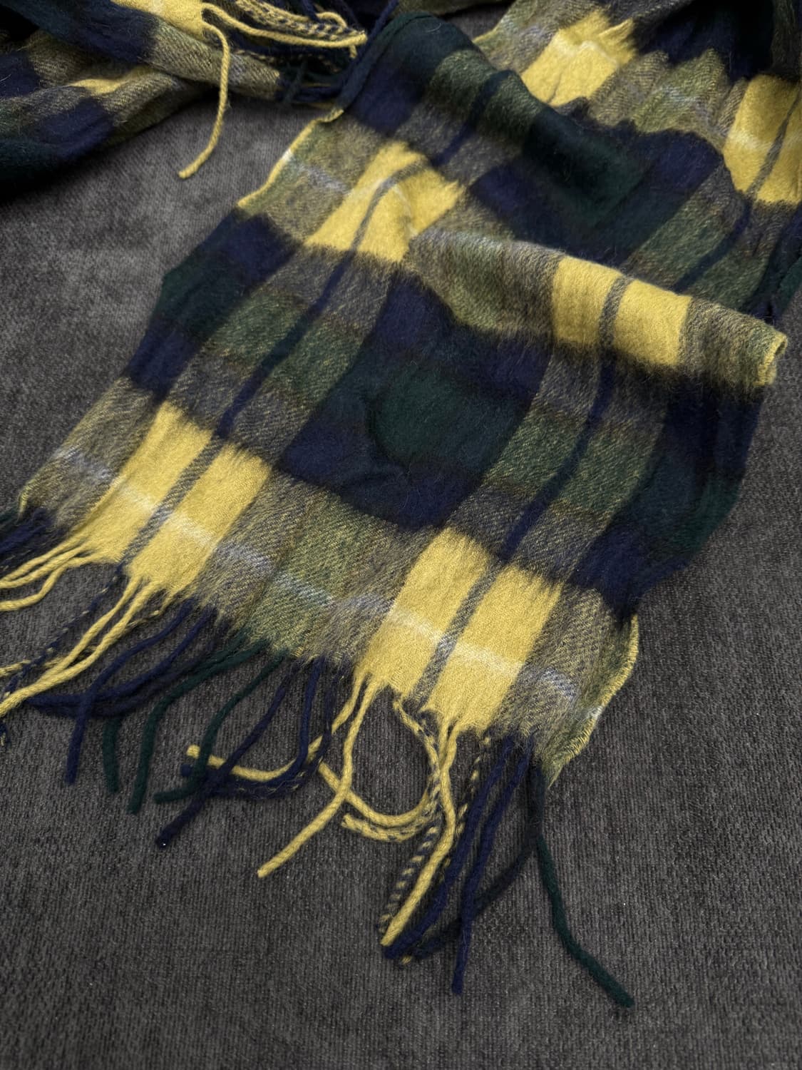 빈티지 캐시미어 체크 머플러 상품이미지2