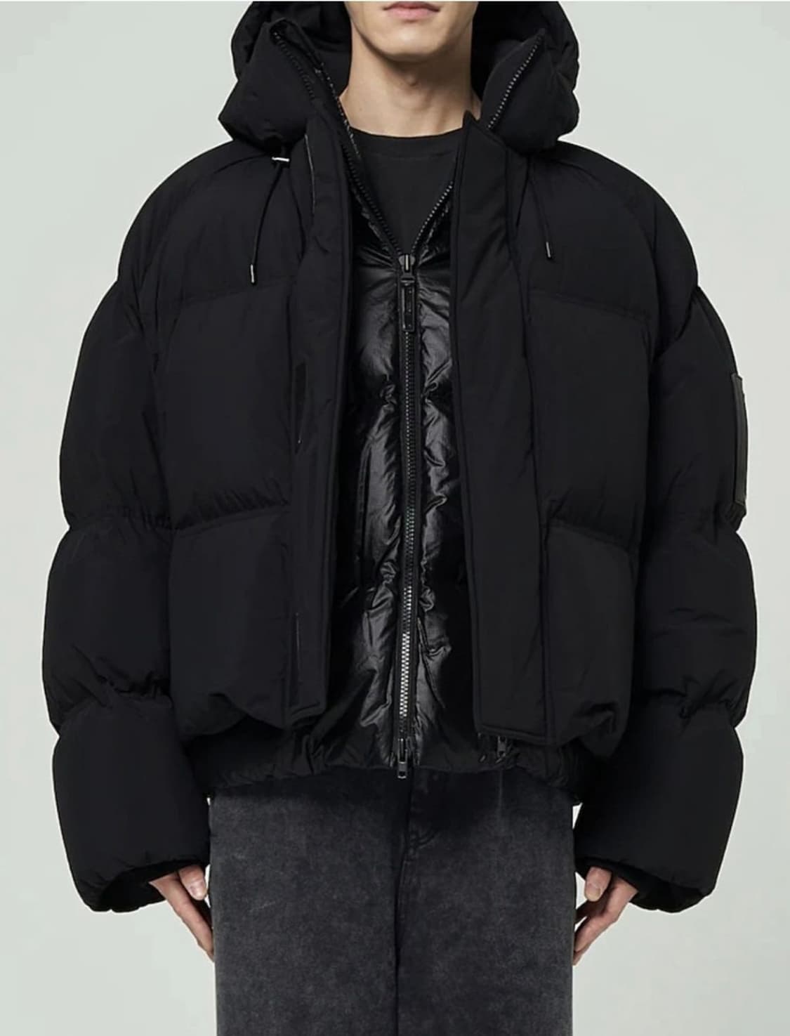 준지 209 패딩 48 더블 다운 점퍼 블랙 숏패딩 상품이미지1
