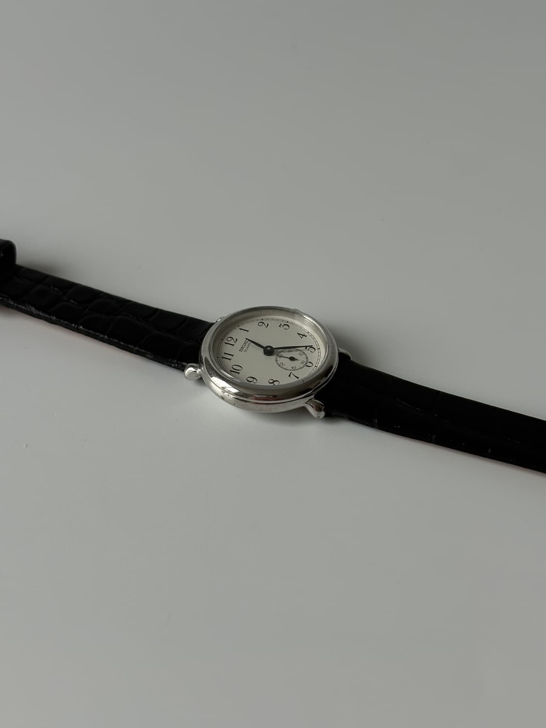 세이코 1980년대 스몰 세컨즈 실버 쿼츠 여성 상품이미지4