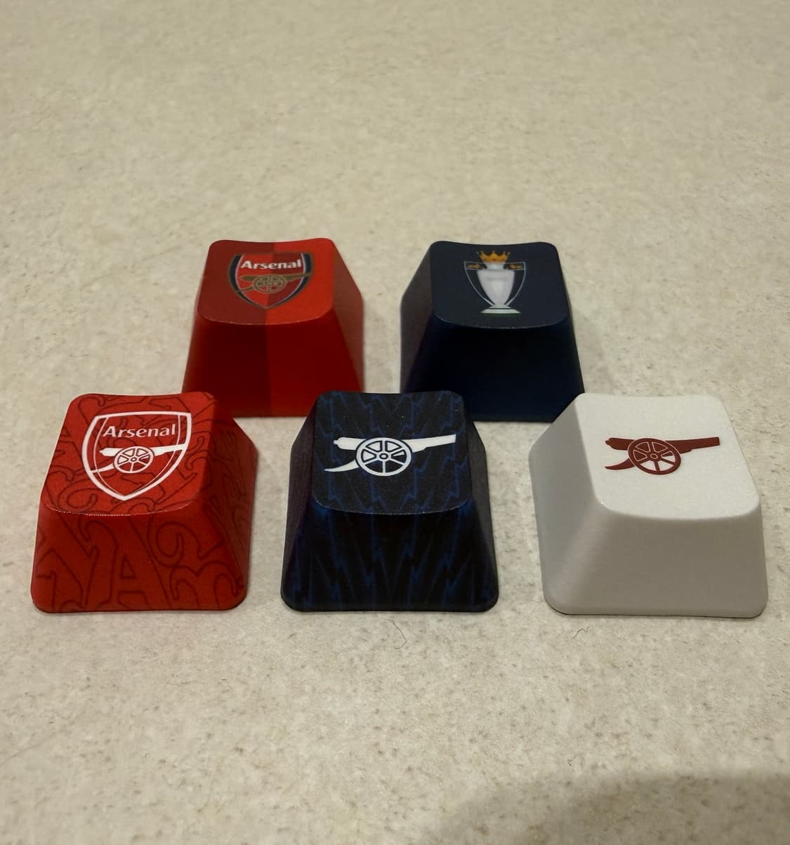 아스날 키보드 키캡 5종 세트 (25-26 유니폼 패턴) 상품이미지1