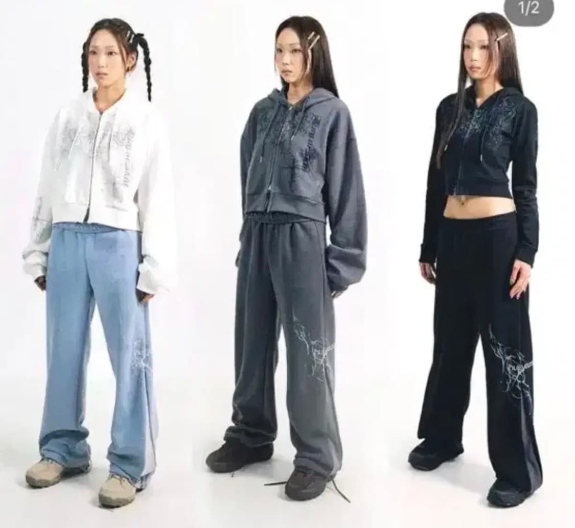 허그유어스킨 팬츠 타투 zipper incision jogger pant 상품이미지1