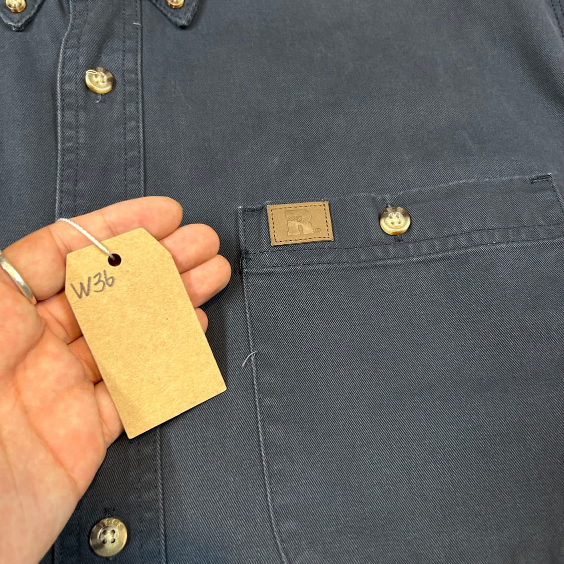 XL) Wrangler 랭글러 투포켓 워크웨어 코튼 셔츠 W36 상품이미지5