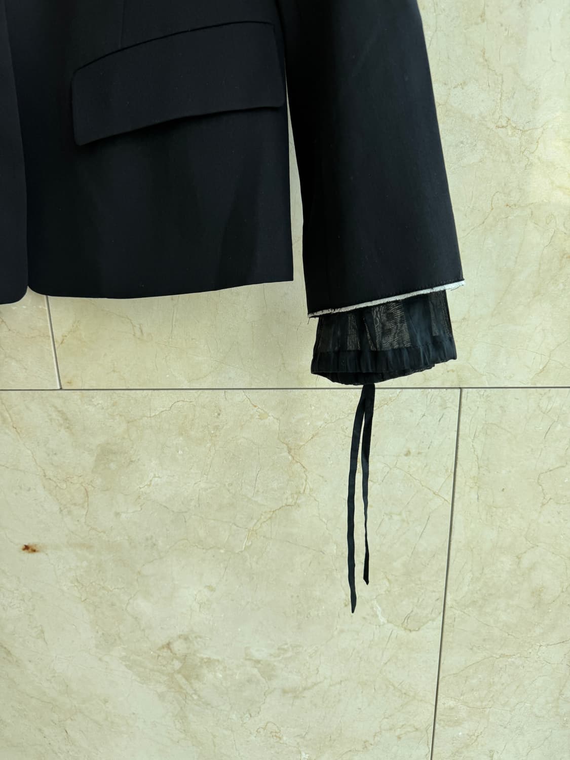 질샌더 JIL SANDER 레이어드 소매 블레이져 자켓 택 새상품 36 상품이미지3