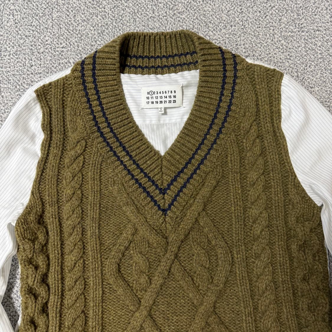 메종 마르지엘라 브이넥 셔츠 니트 여성용 상품이미지6