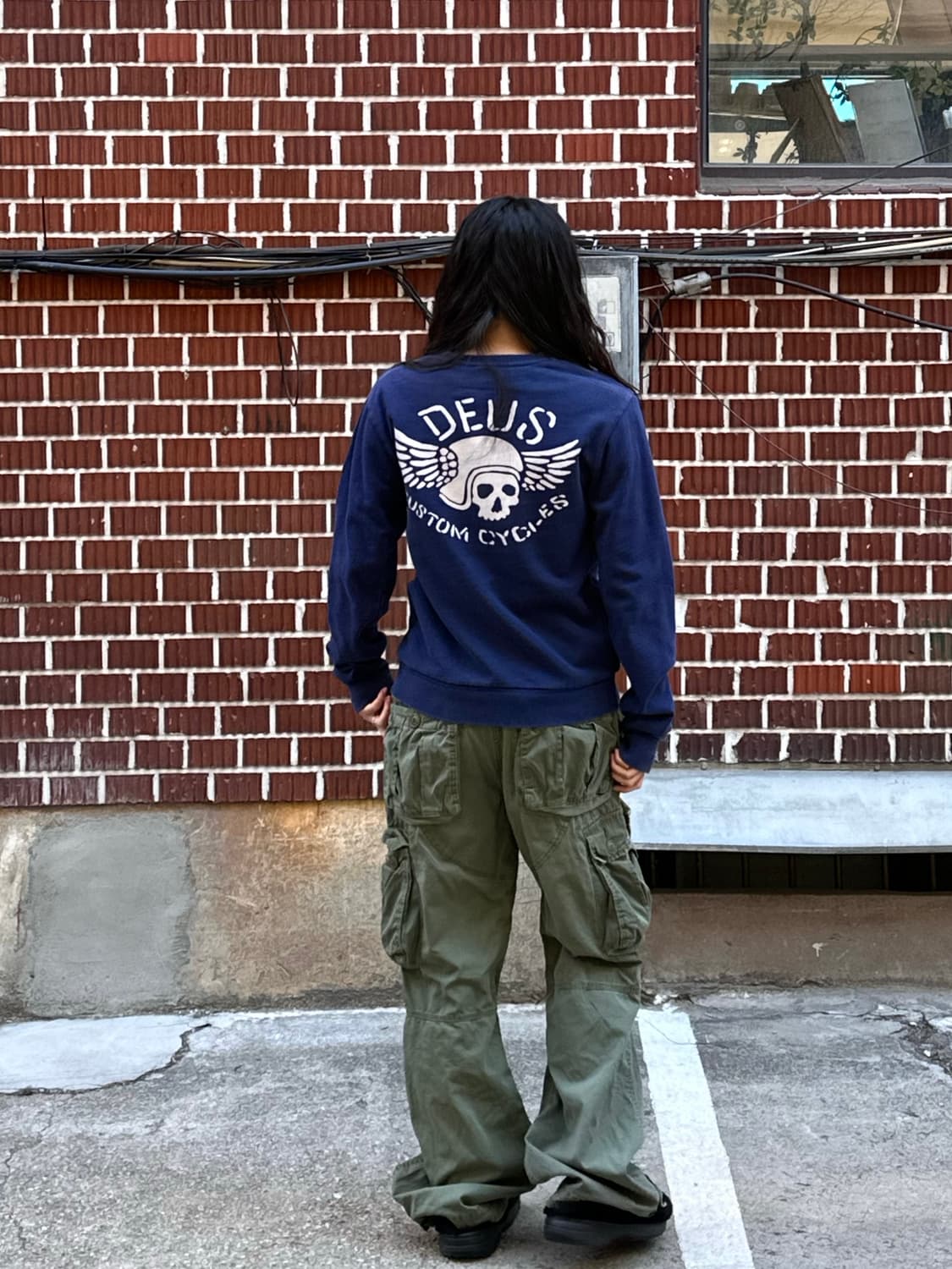 스투시 코치자켓 데우스 맨투맨 카키 카고팬츠 코디 상품이미지6