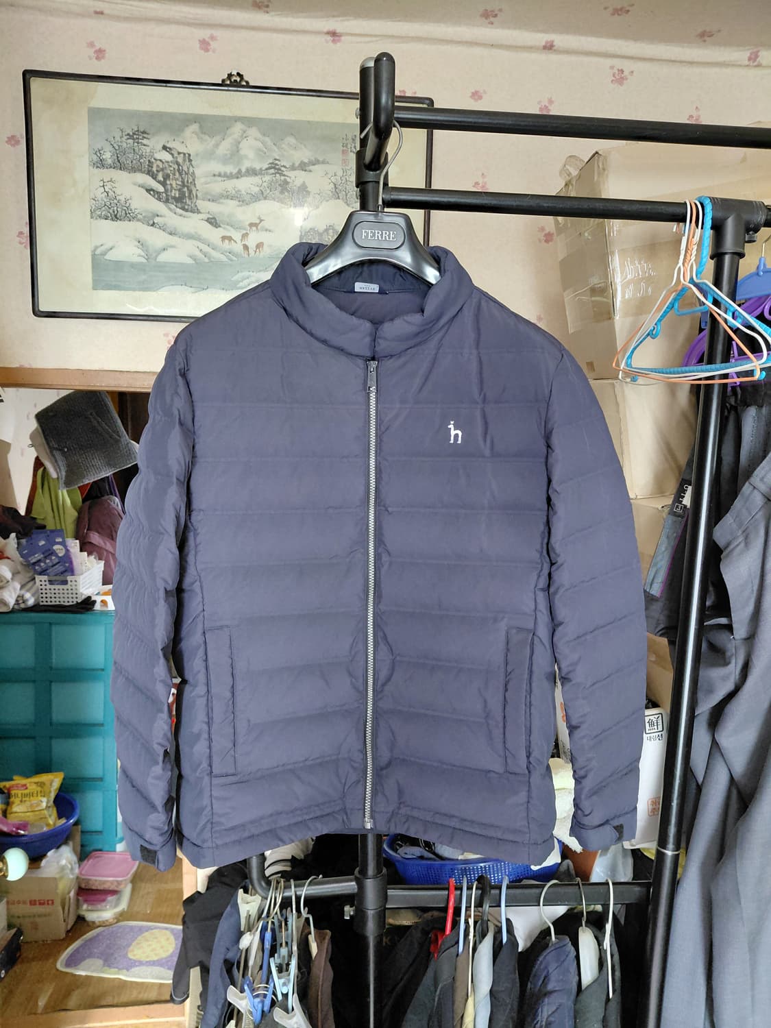 [헤지스골프]덕다운 경량 패딩 100사이즈 상품이미지1