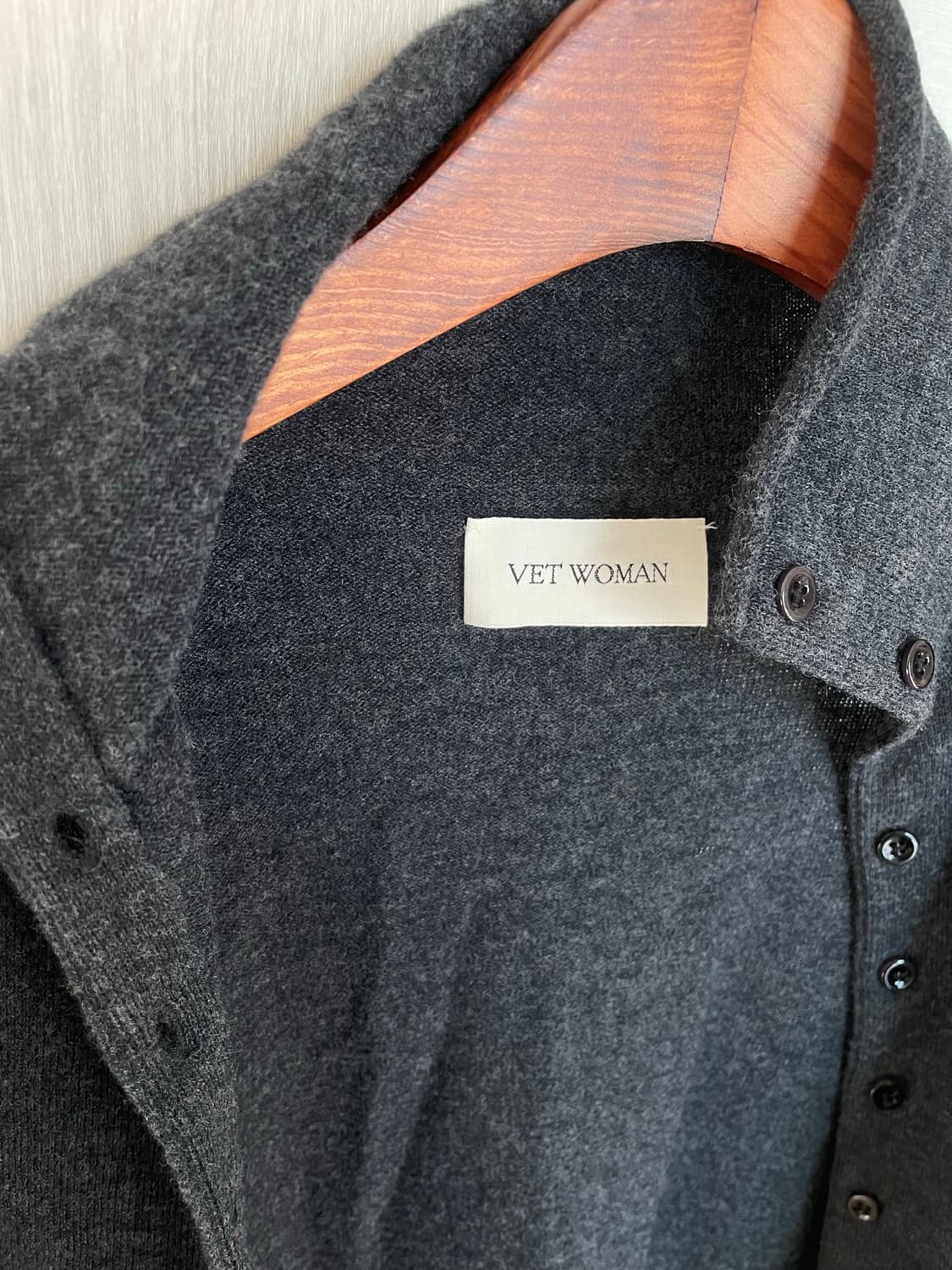 벳우먼 가디건 차콜 상품이미지5