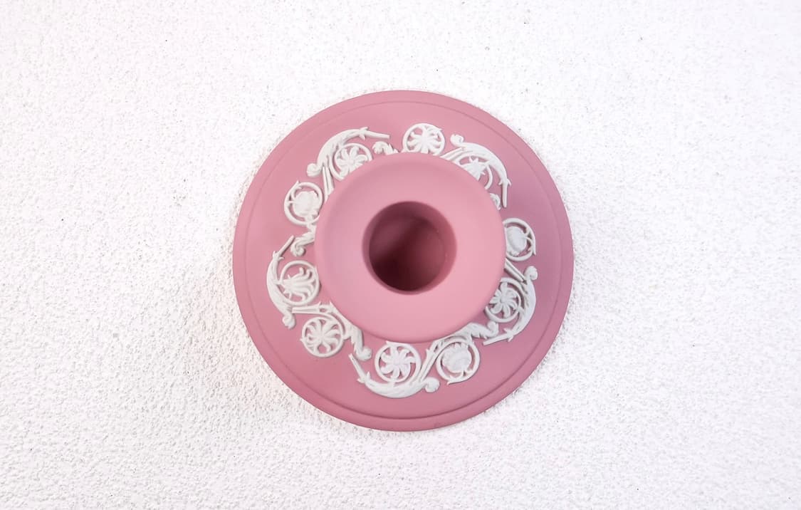 [영국앤틱] 웨지우드 제스퍼웨어 덩쿨부조 낮은 캔들홀더 1쌍_핑크 상품이미지4