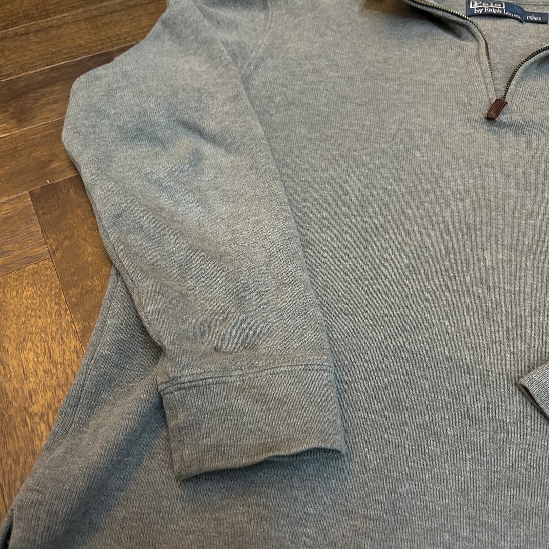 Polo RalphLauren 폴로 빈티지 니트 반집업 그레이 그린포니 상품이미지6