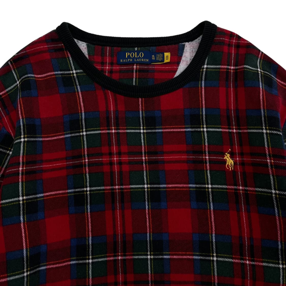 폴로 랄프로렌 옐로우포니 타탄체크 맨투맨 XL 상품이미지5