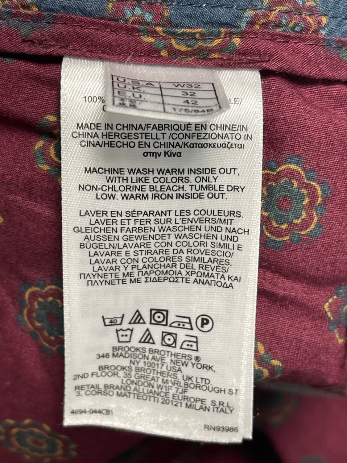 브룩스 브라더스 레드플리스 자수 코튼 팬츠 32 상품이미지6