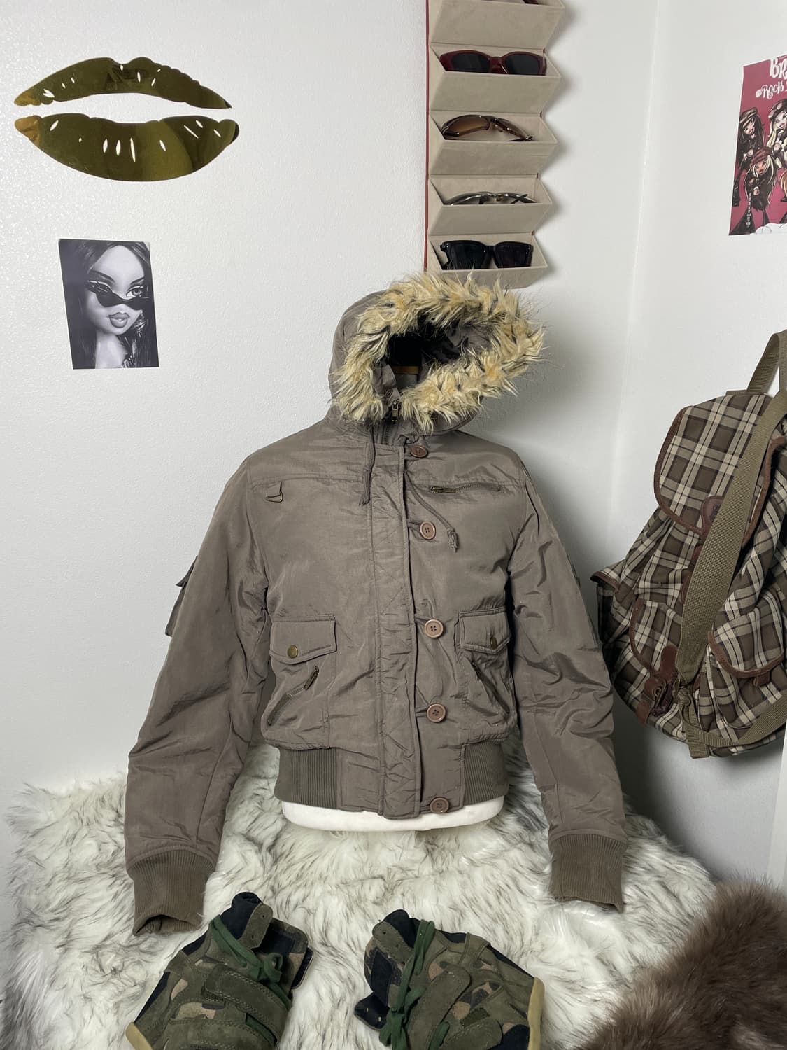 빈티지 N2b 스타일 퍼 봄버 자켓 상품이미지4