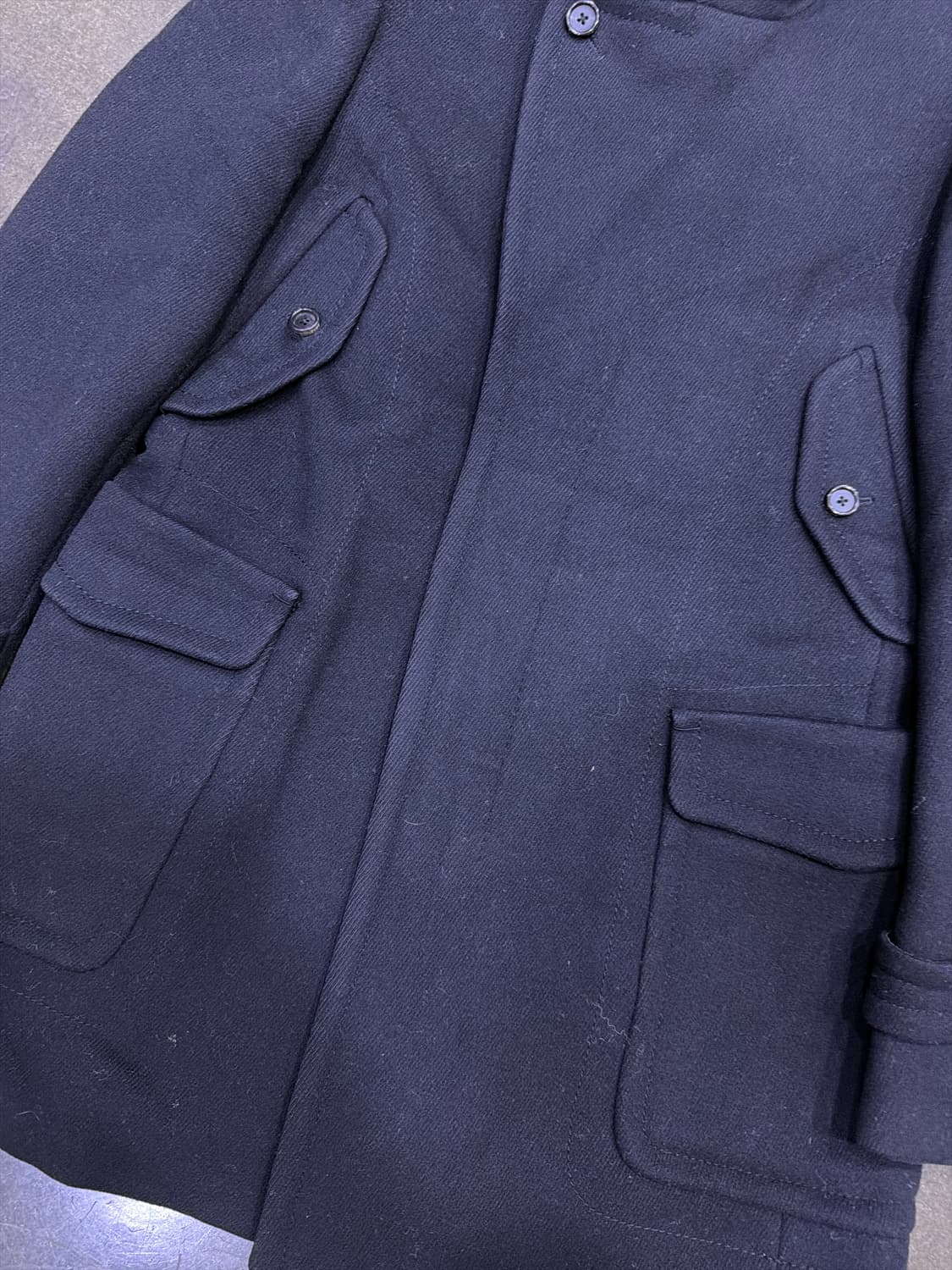 타임옴므 울 캐시미어 블렌드 피코트 블랙 95 상품이미지5