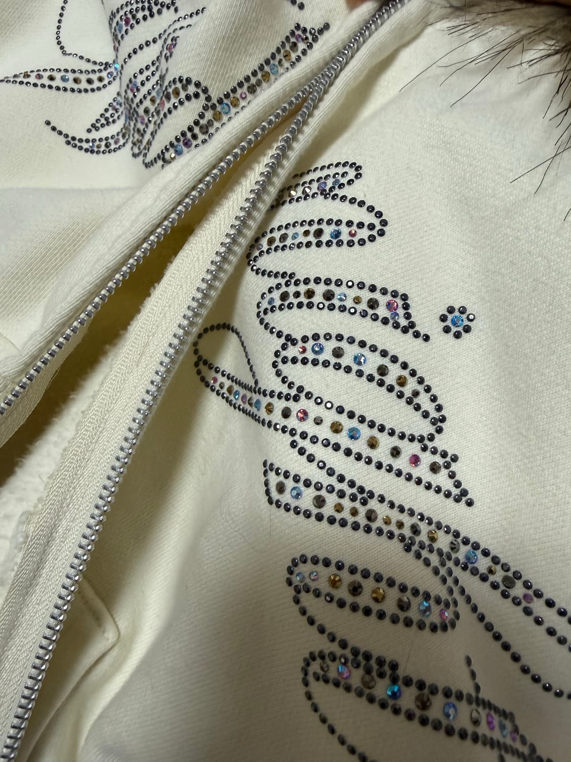 미드나잇 무브 후드집업 아이보리 상품이미지2