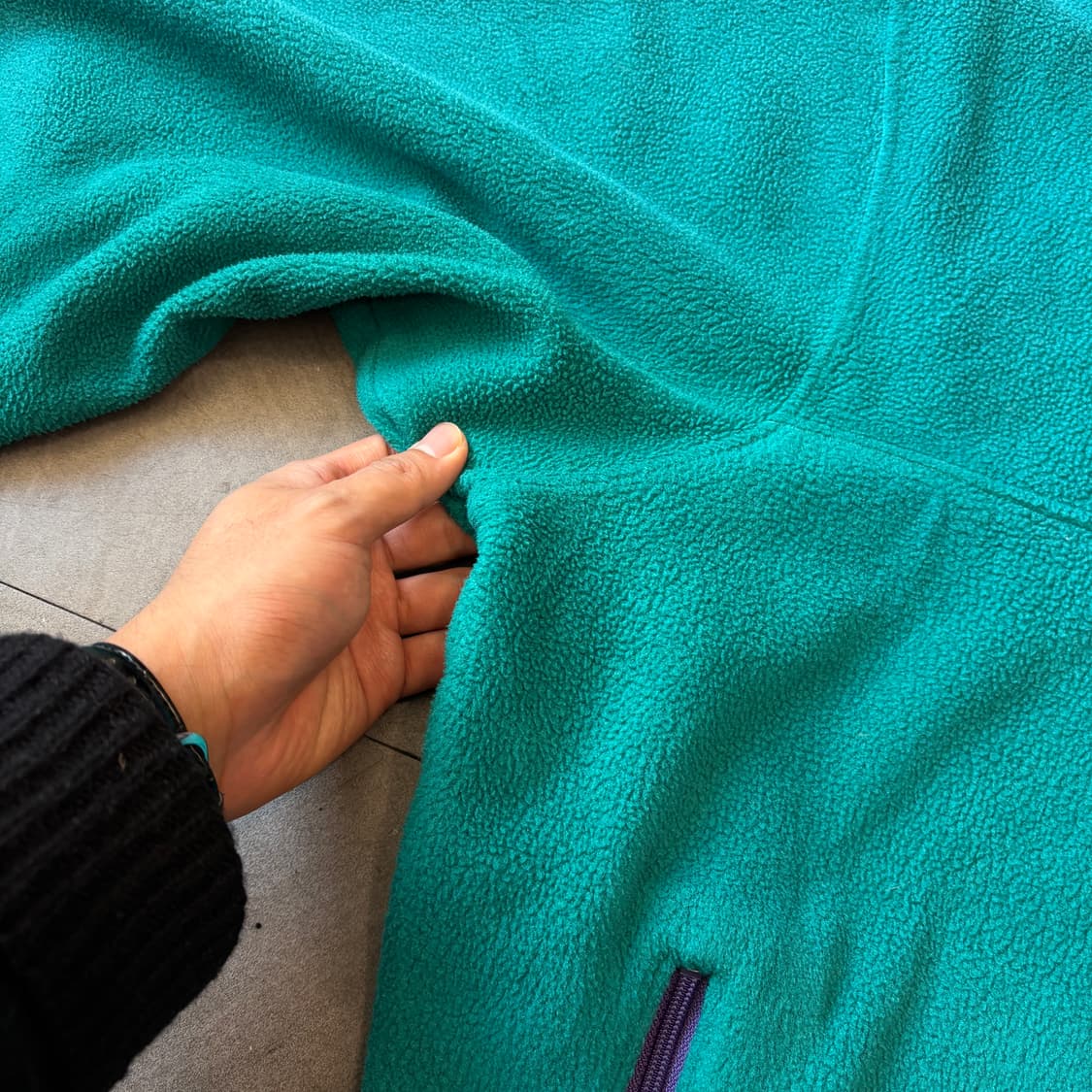 90s L.L.bean 90년대 미국 생산 엘엘빈 그린 플리스 자켓 상품이미지7