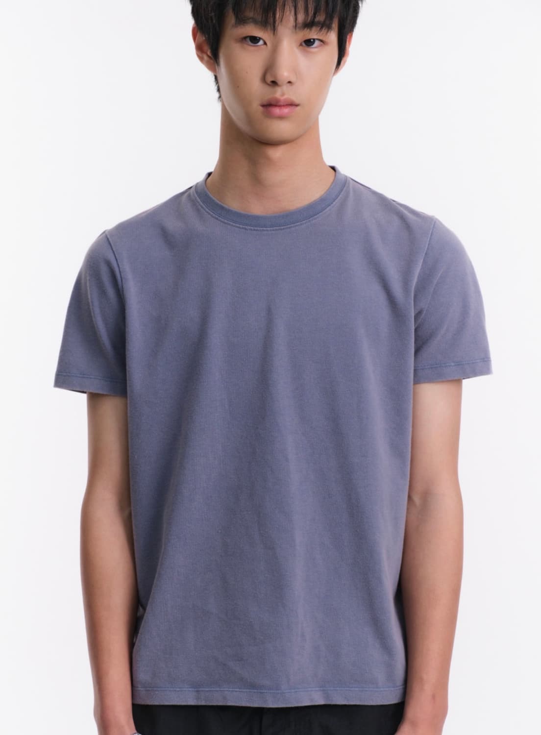 [1] WASHED REGULAR FIT T-SHIRTS (BLUE) 상품이미지1