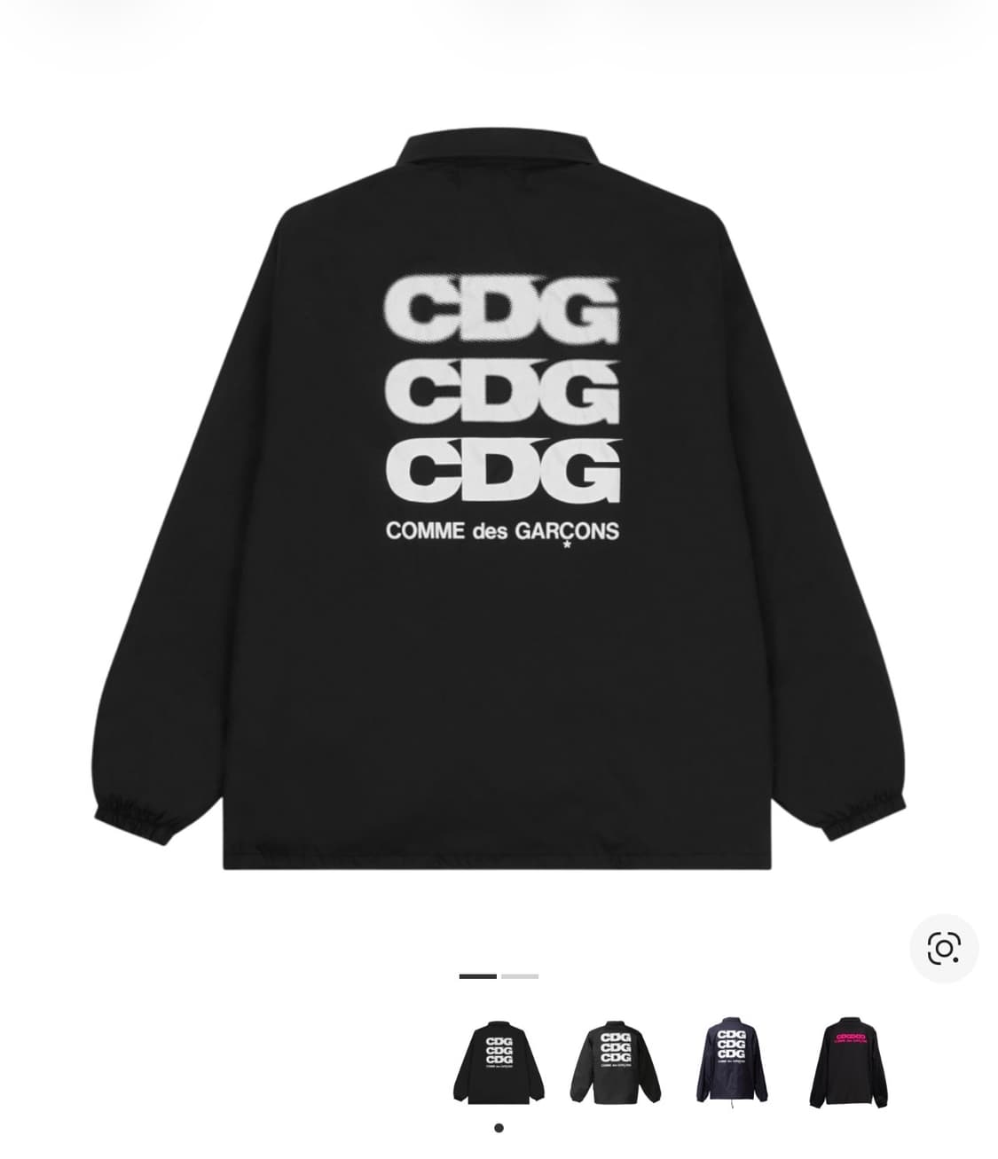 CDG 로고 코치 자켓 블랙 상품이미지4