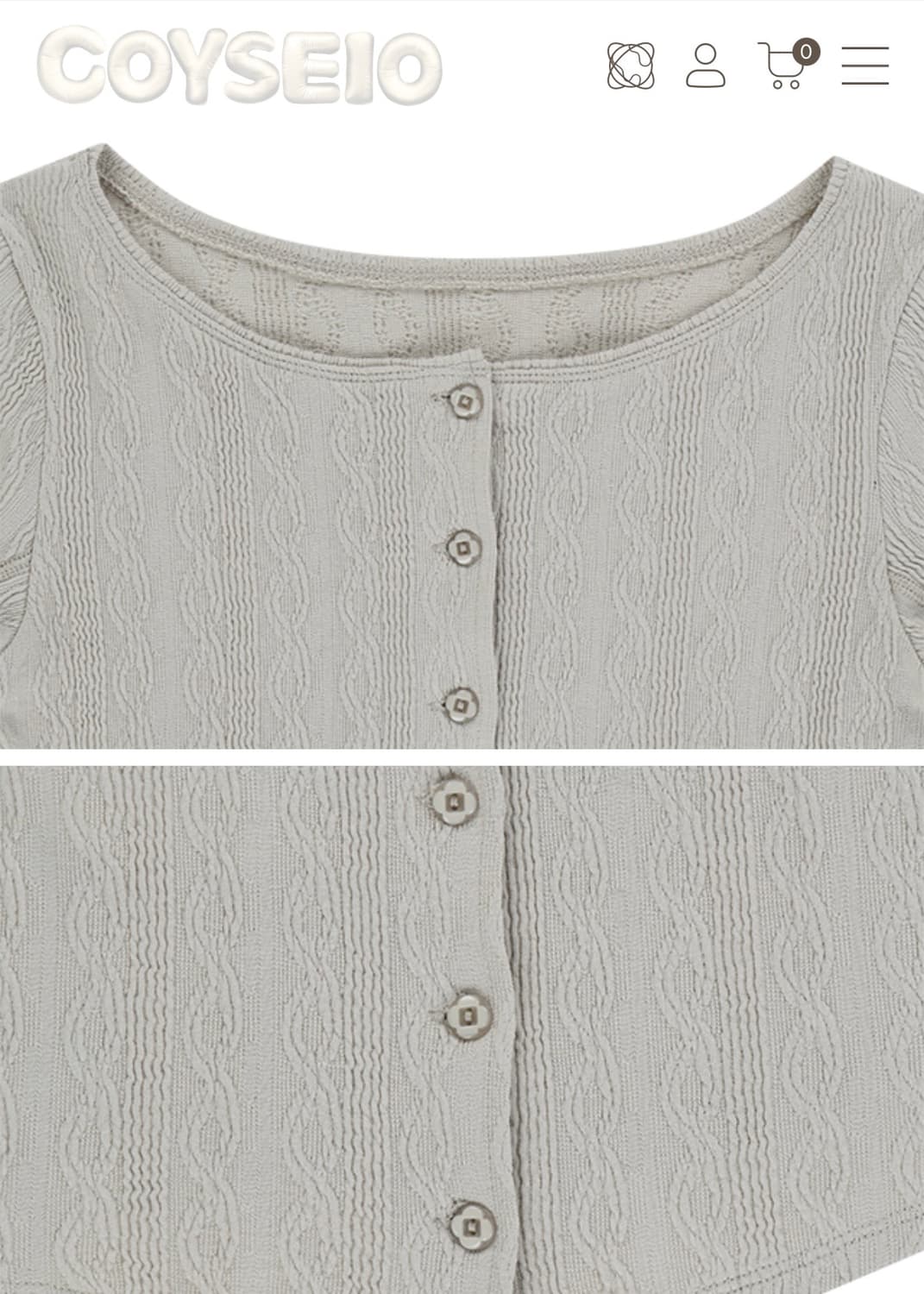 Coyseio 2WAY LONGSLEEVES SNAD|코이세이오 가디건 상품이미지4