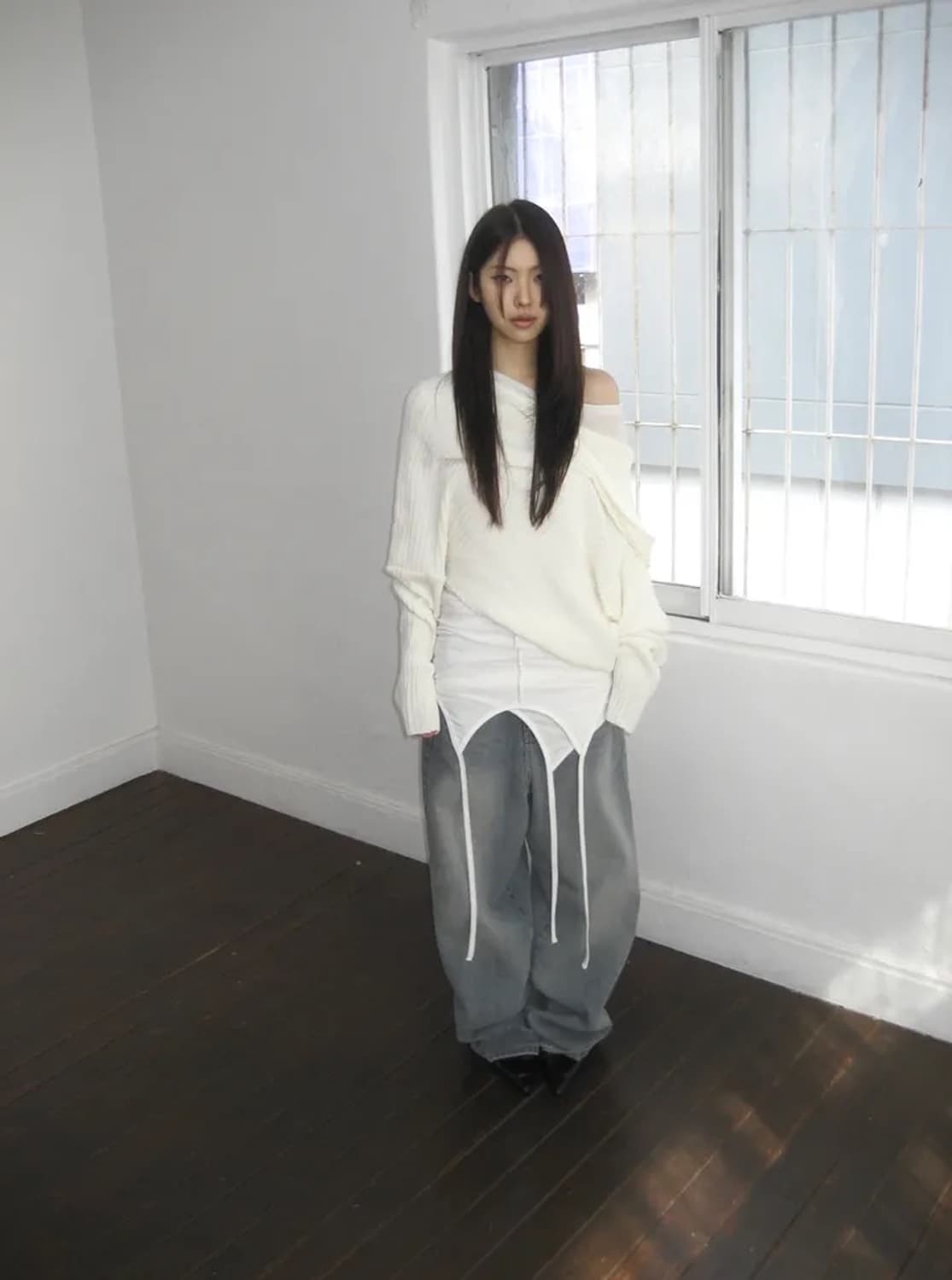 3reeiy 드레이프 후디니트 상품이미지2