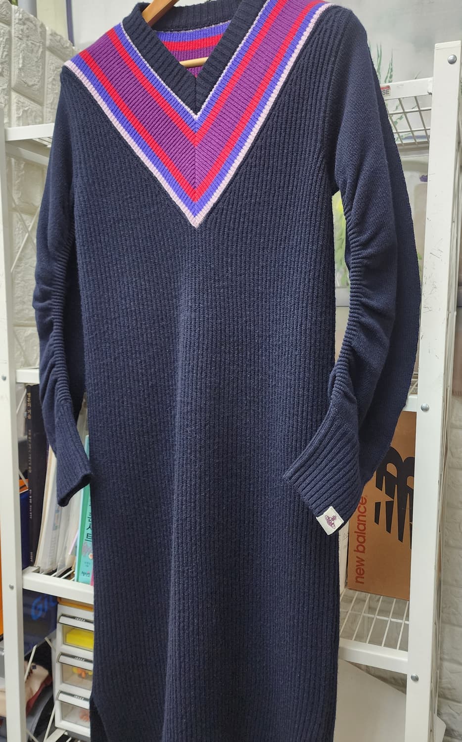 비비안웨스트우드 니트 롱원피스 날씬77 브이넥 니트원피스 AD43 상품이미지2