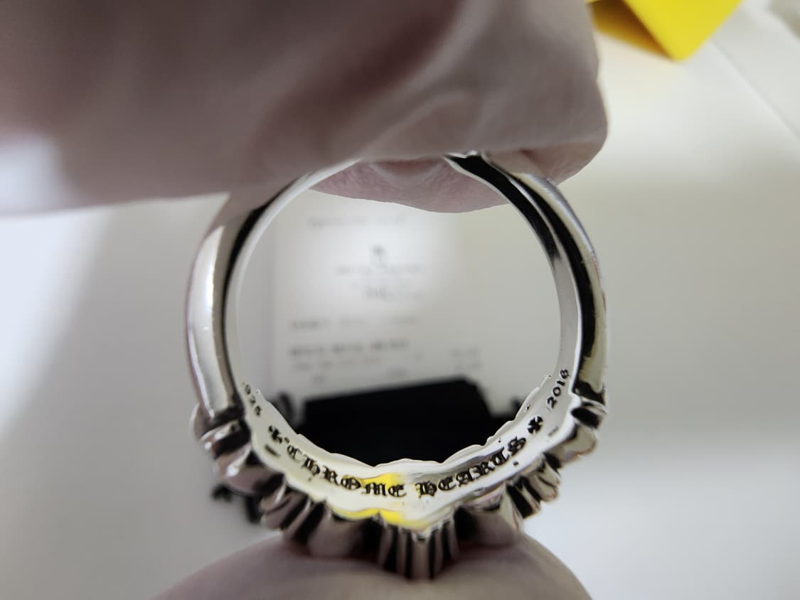 [US10]크롬하츠 베이비더블플로랄링 다이아 풀파베 상품이미지4