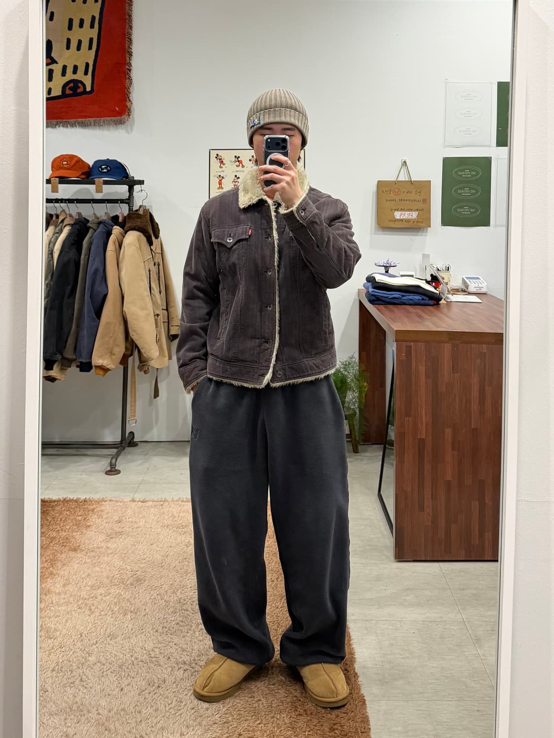 00s Levis 리바이스 쉐르파 코듀로이 웨스턴 트러커 자켓 상품이미지2