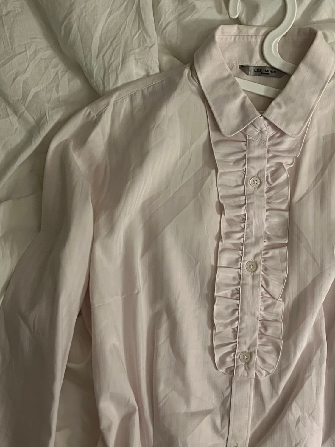 핑크 프릴 포인트 셔츠 히메갸루 라떼갸루 오네갸루 상품이미지2