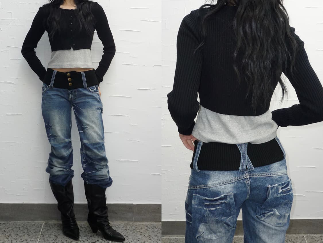cropped black cardigan 상품이미지2
