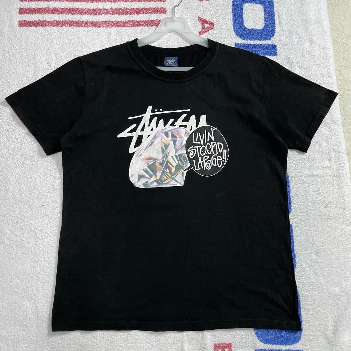 90년대 STUSSY 스투시 VVS스탁로고 티셔츠 상품이미지2