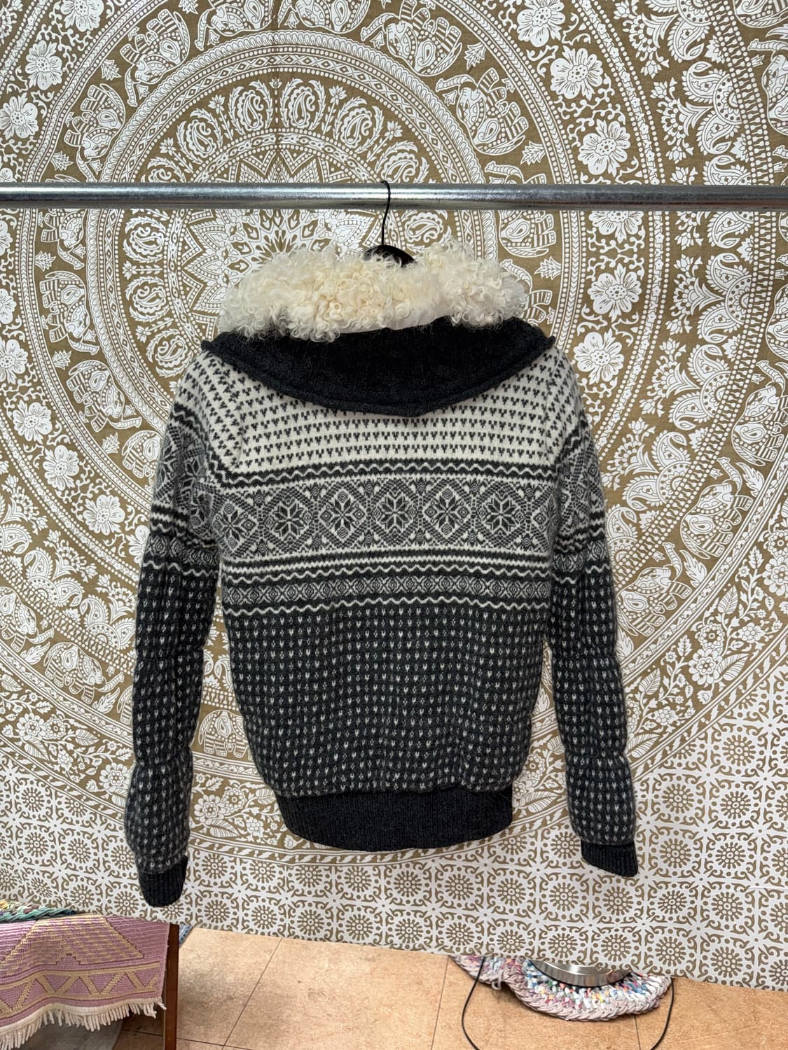 O’2nd 에스닉 니트 후드 패딩  상품이미지6