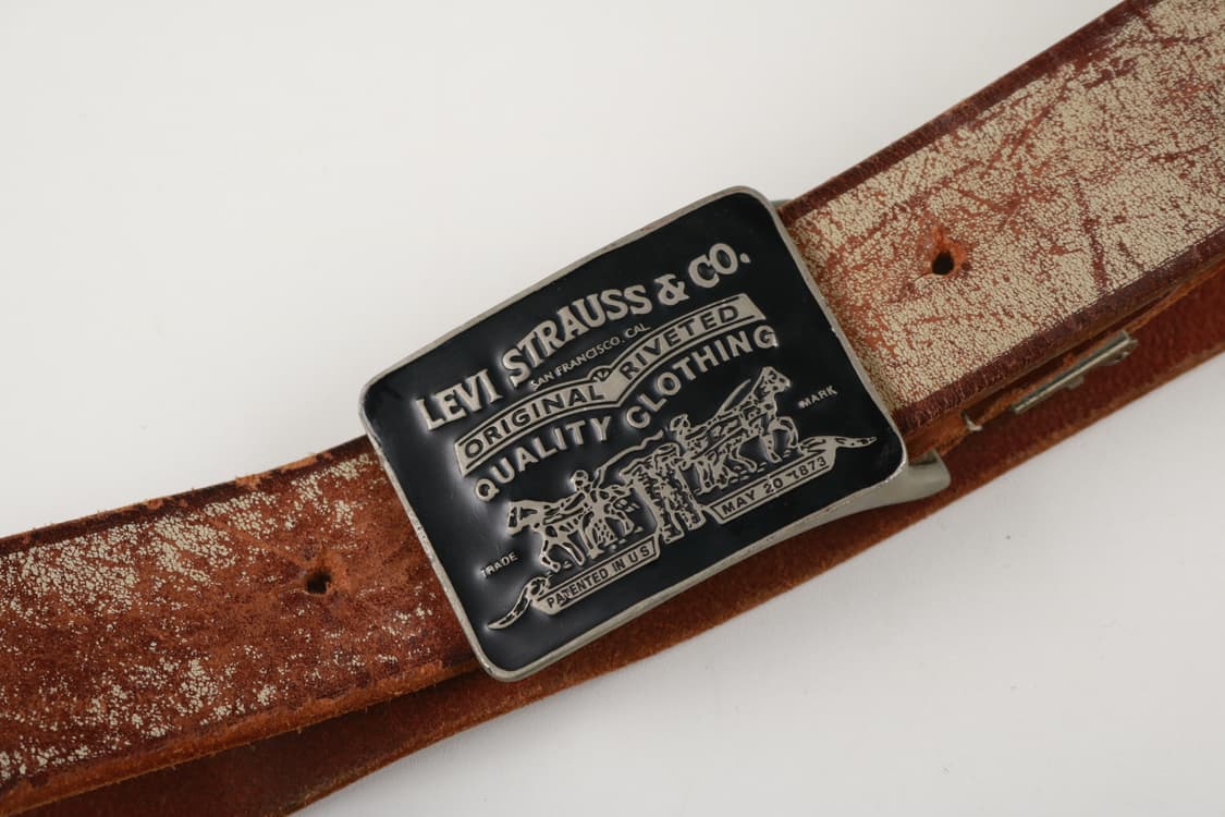 [26~32인치] 빈티지 리바이스 버클 가죽 벨트 상품이미지1