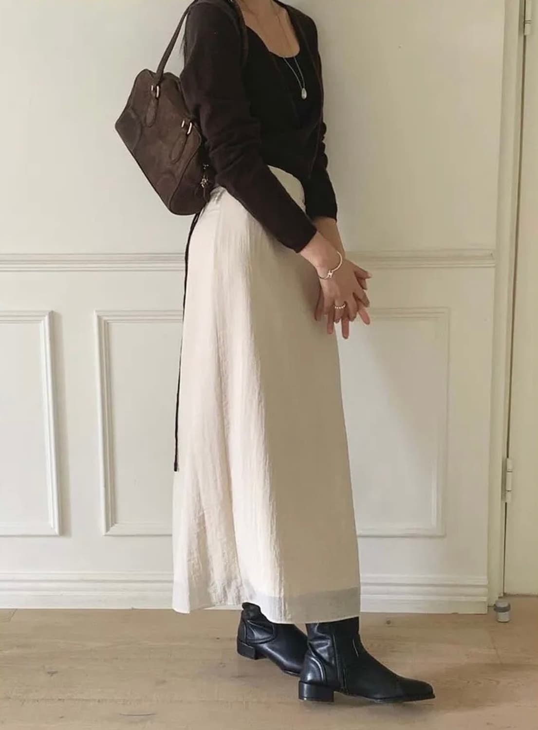 레이어드 롱스커트m 상품이미지8